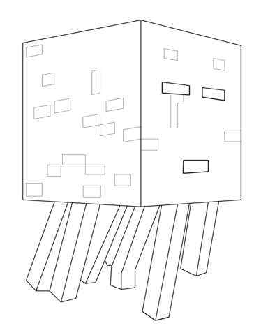 Ghast coloring page Ghast coloring page